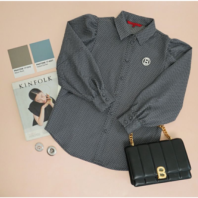 Grey Chevron shirt Benang Jarum