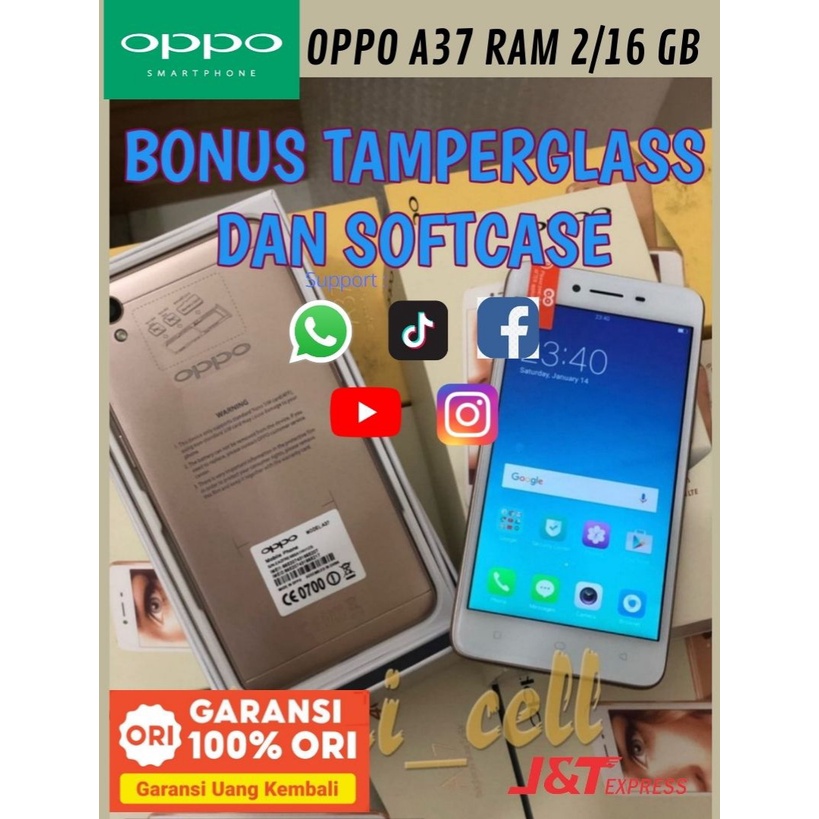 oppo a37  3+32 GB layar 5 inchi garansi toko 1 tahun