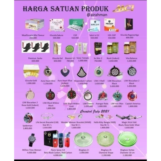 Series Pendant Paket Kalung Kesehatan MCI