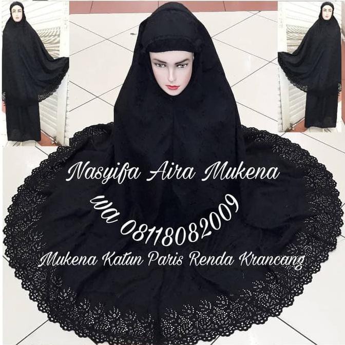 Ori&Terjamin Mukena Katun Paris Hitam