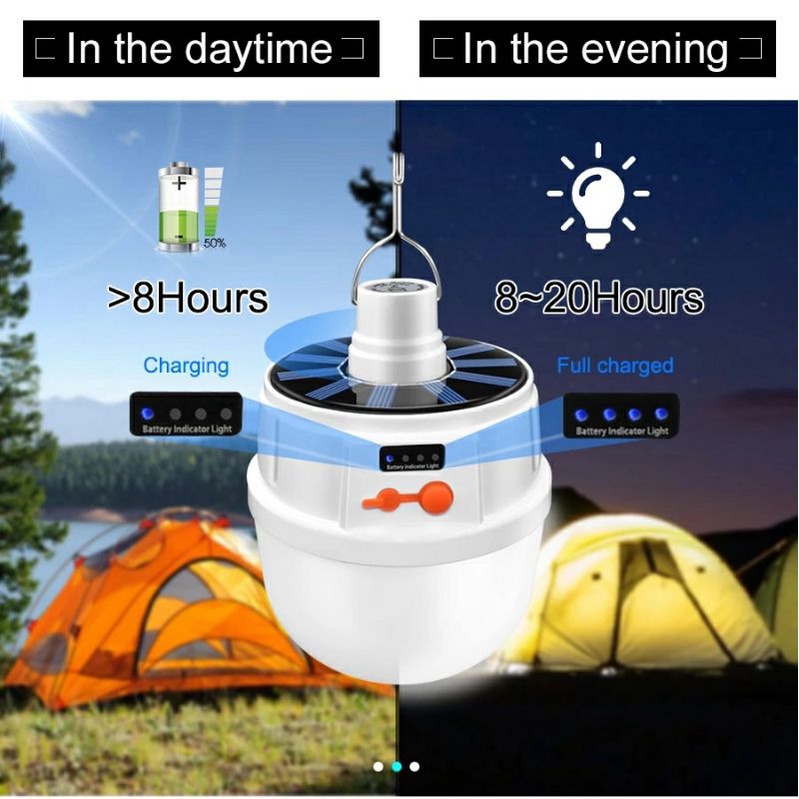 Lampu Solar Tenaga Surya LED BULB LIGHT Emergency 45W Lampu Camping