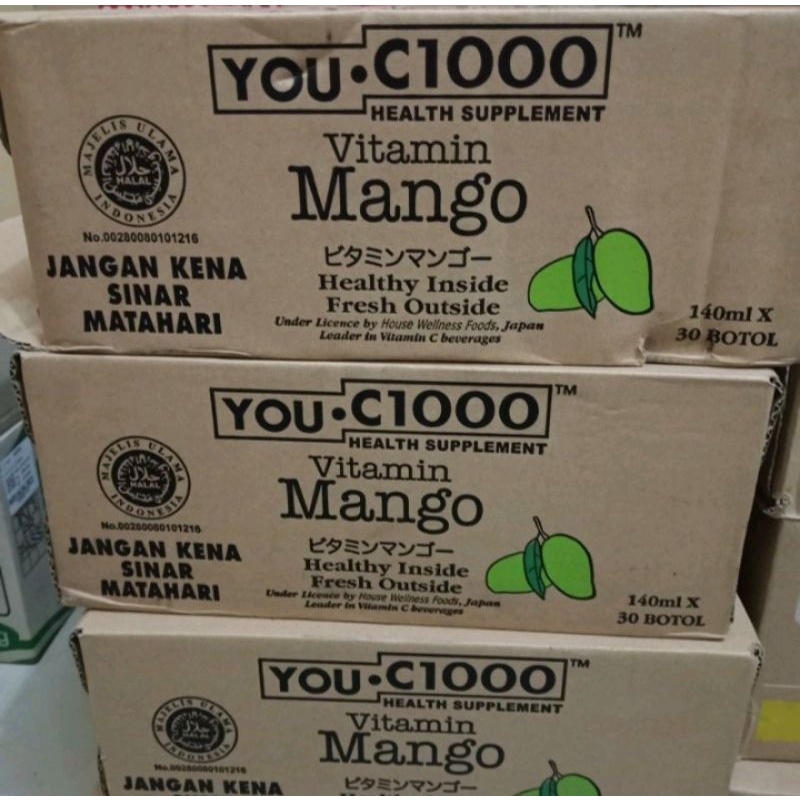 YUO C1000 rasa mango (140ml × 30 botol)