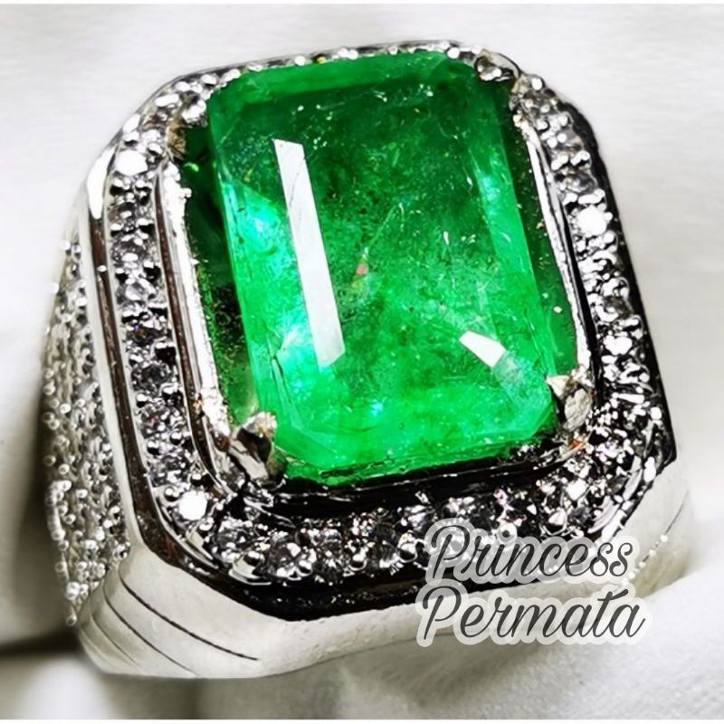 Batu natural zamrud colombia asli