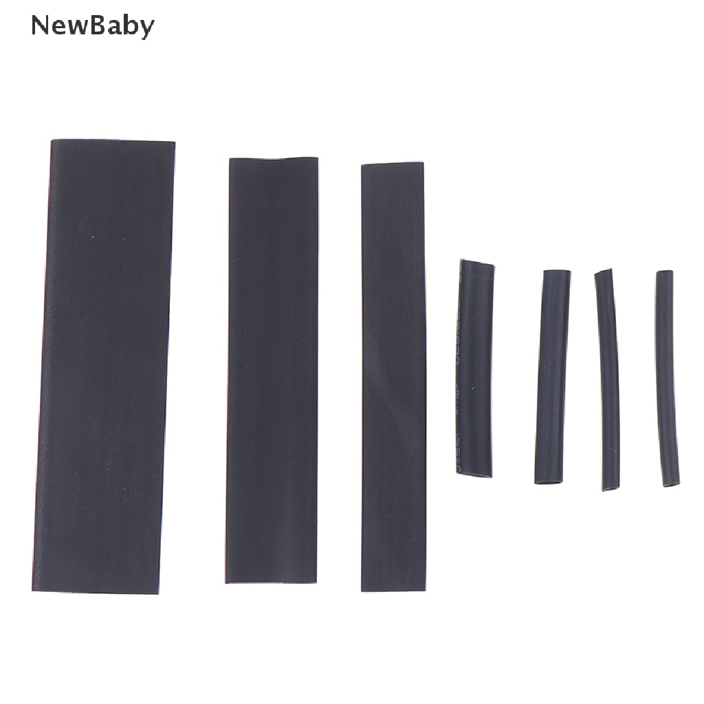 NewBaby 127Pcs Weatherproof heat shrink sleeving tubing tube assortment kit black glue ID