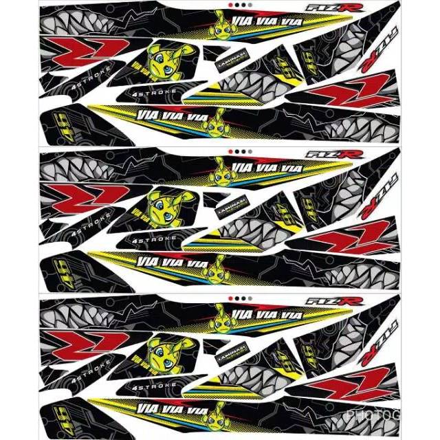 READY STOK Striping variasi / sticker / lis FIZ R fizr f1z r f1zr shark hiu LAMINASI ANTI PUDAR