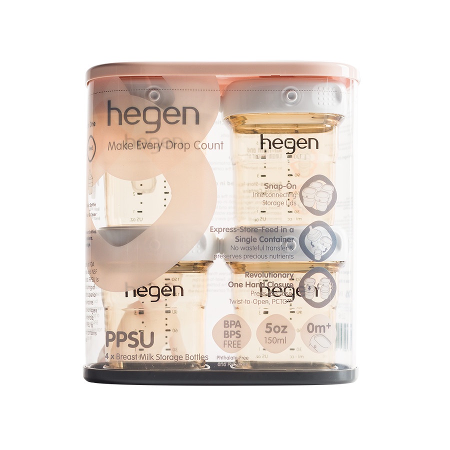 HEGEN PCTO BREASTMILK STORAGE PPSU (4 PACK) 150ML/5OZ