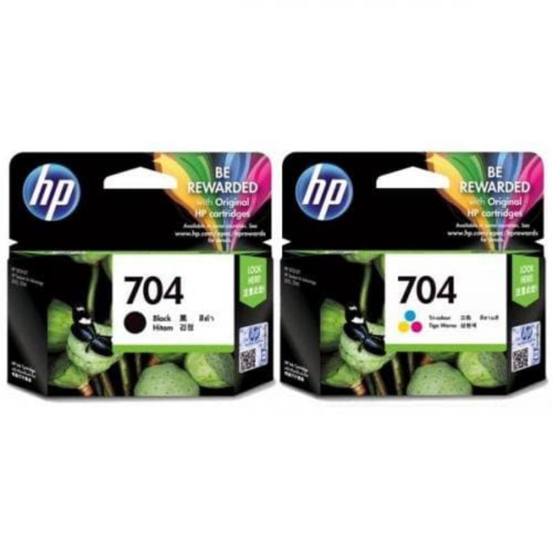 cartridge hp 704 black and color original 100%