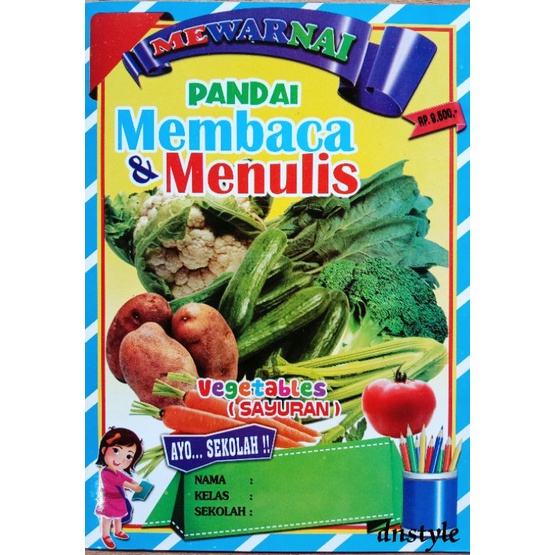

Buku mewarnai anak sayuran