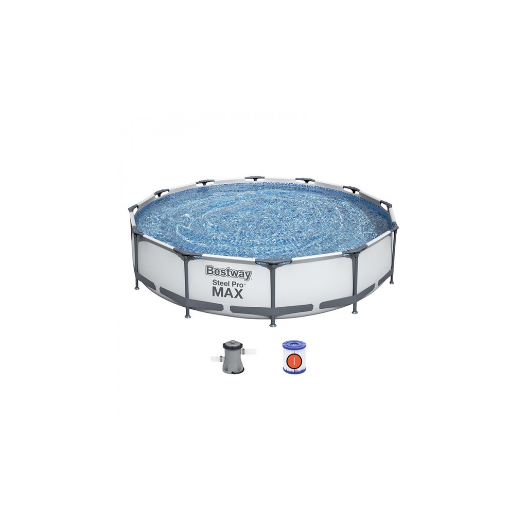 bestway Kolam Steel Pro Bulat + Filter 366 x 366 x 76cm 56416