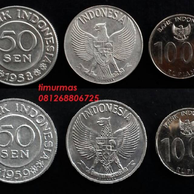 Uang Kuno Koin 50 Sen 1958 / 1959