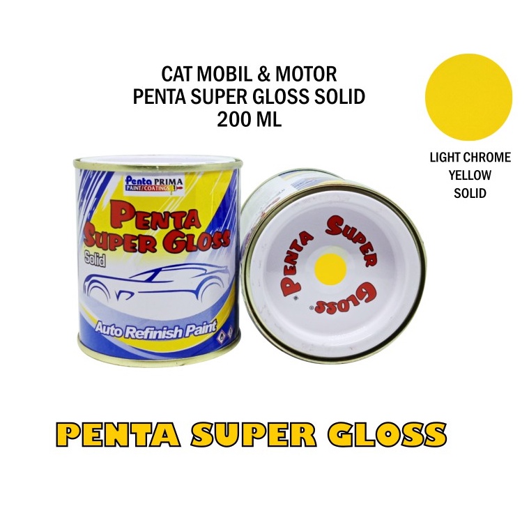 CAT PENTA LIGHT CHROME YELLOW 1089 200 gram - cat kuning - cat penta yellow - cat penta kuning - cat motor kuning - cat mobil kuning