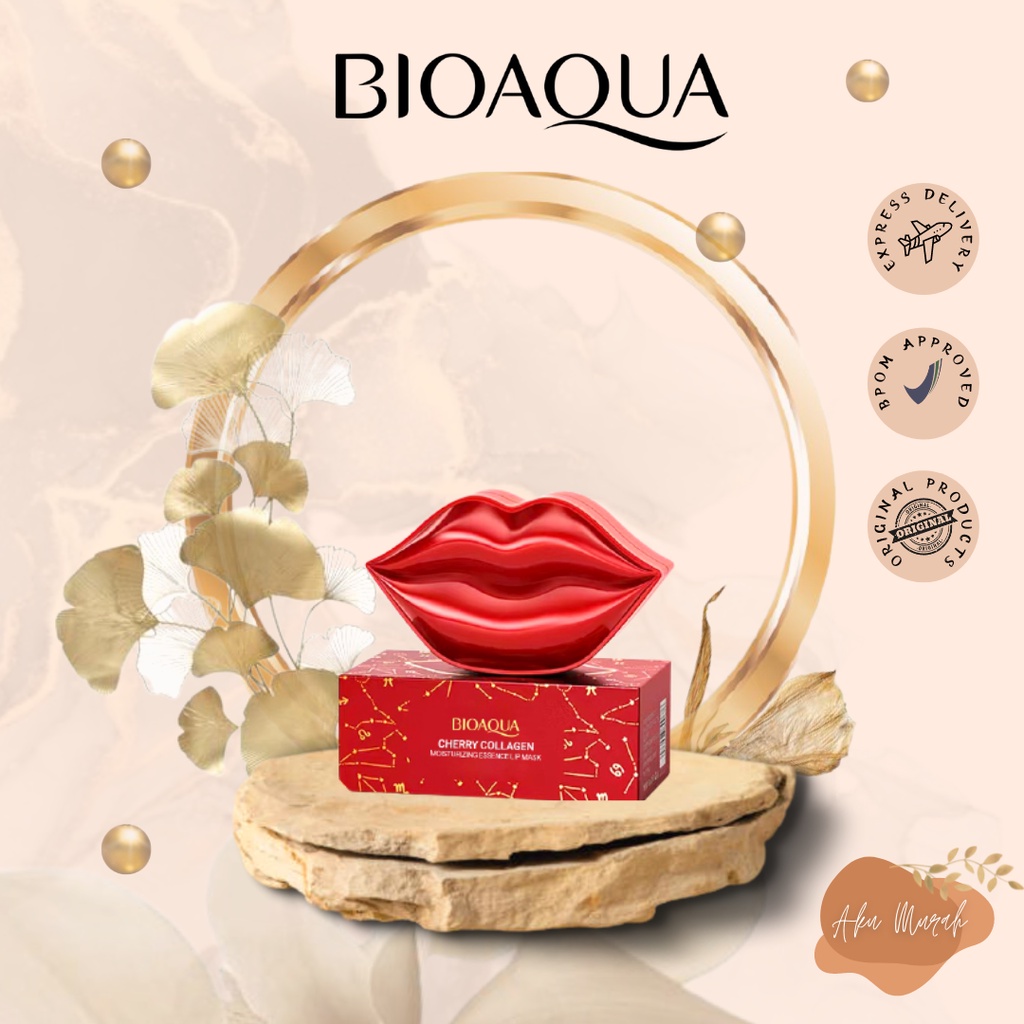 ✨ AKU MURAH ✨BIOAQUA Masker Bibir Cherry Collagen Moisturizing Essence Lip Mask 60g