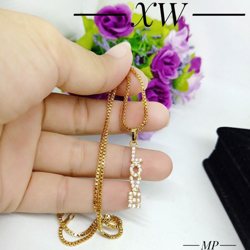 Kalung liontin love XW27112005