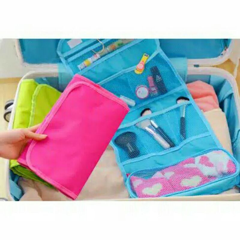 ⭐️ Jendela Kosmetik ⭐️ Travel Organizer Peralatan Mandi / Make Up Gantung di Kamar Mandi / Tas Travel / Tas Kosmetik / Tas Serba Guna / Tas Multi Fungsi / Tas Alat Mandi