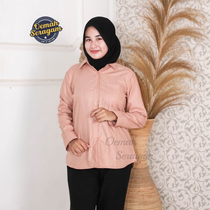 (M,L,XL)kemeja toyobo wanita/ Kemeja basic wanita /kemeja polos wanita