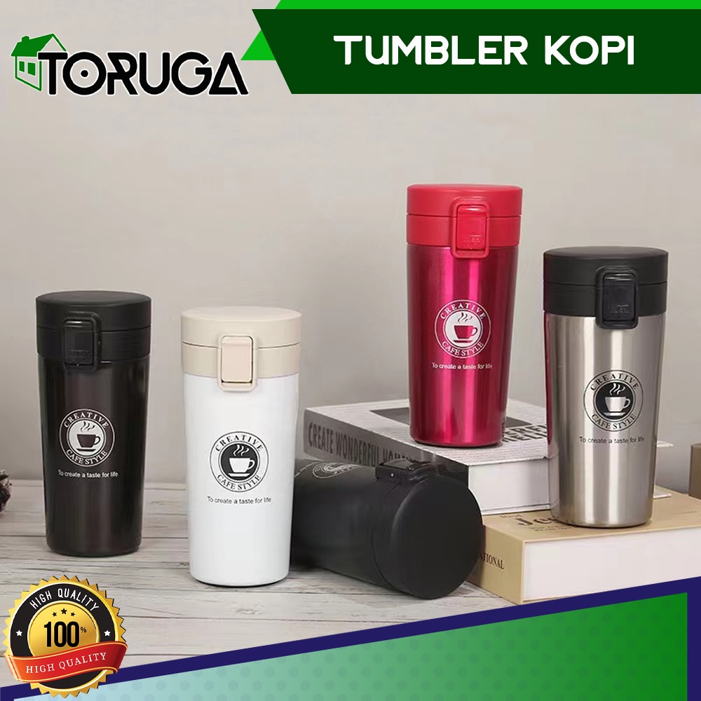 TERMOS KOPI VACUUM TUMBLER TEMPAT BOTOL MINUM GELAS PANAS DINGIN