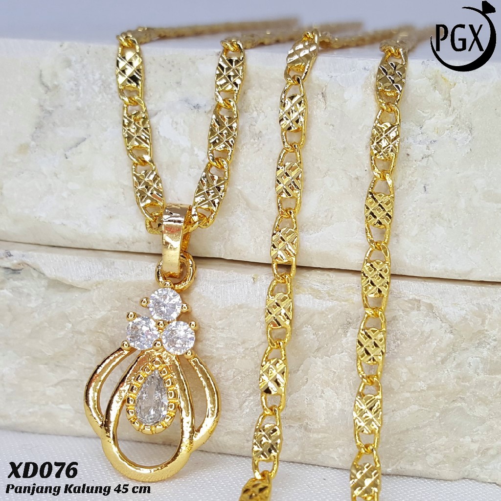 PGX Kalung Wanita Xuping Aksesoris Fashion Perhiasan Lapis Emas Premium - XD076