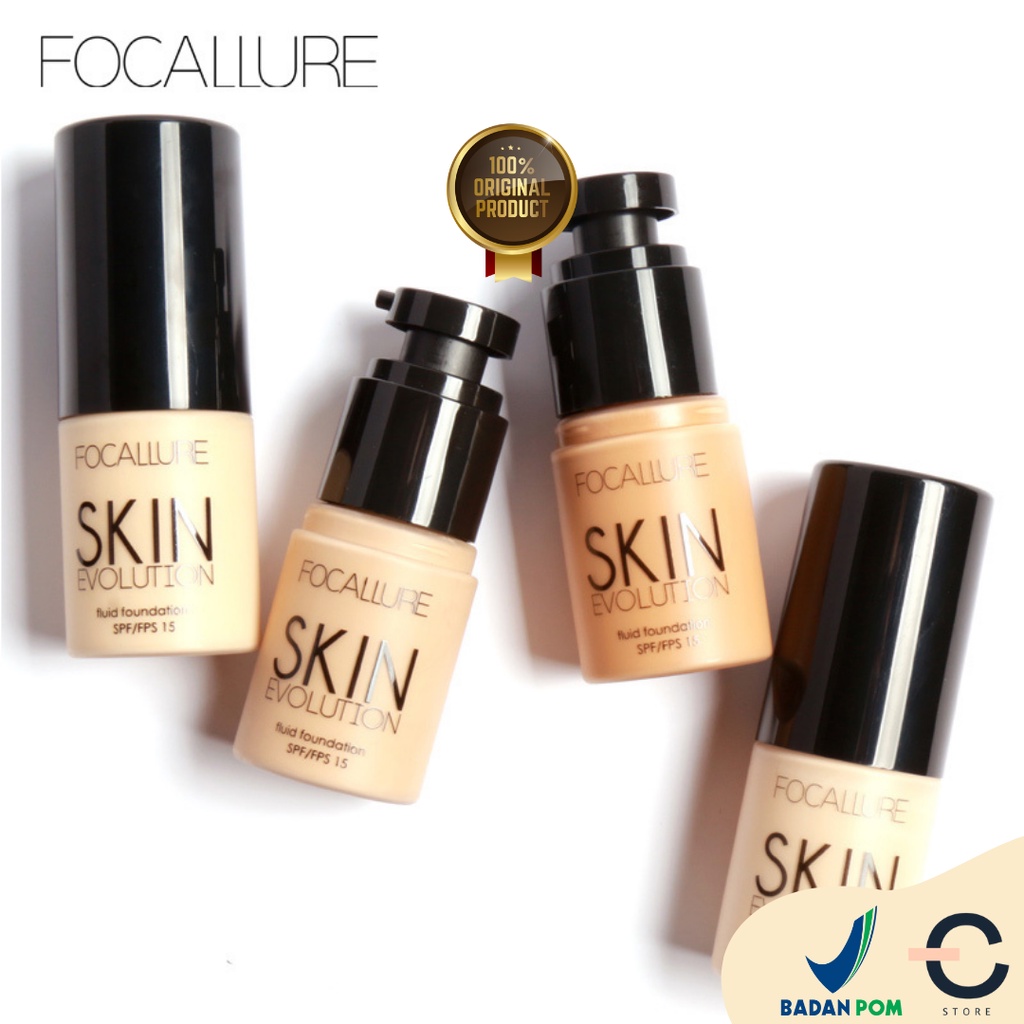 [ORI BPOM] FOCALLURE Full Coverage Oil-control Fluid Foundation Liquid Foundation Foundation Cair BB Cream Face Cosmetics | Focallure Fluid Foundation Focallure Foundation Cair Focallure Alas Bedak | FA30