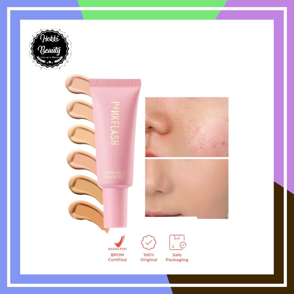 PinkFlash (F03) Foundation Lasting Matte Foundation PinkFlash Foundation Pink Flash Alas Bedak PinkFlash Foundation Matte