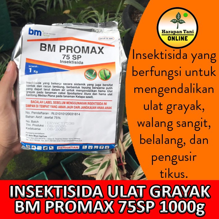 BM Promax 75SP 1kg | Asefat | Insektisida Ulat Grayak & Pengusir Tikus