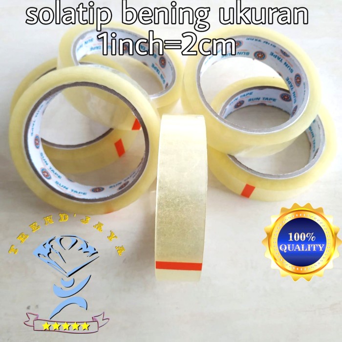 

Sale!!! Solatip Bening Ukuran 2Cm/Isolatip/Lakban Solatip(Isi 12Pcs) Murah