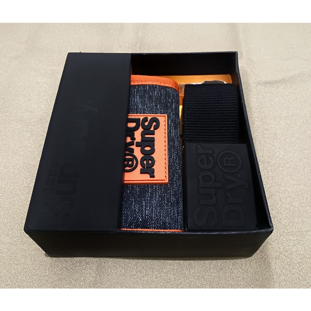 Dompet and Belt SUPERDRY ORIGINAL pack , 2 in 1