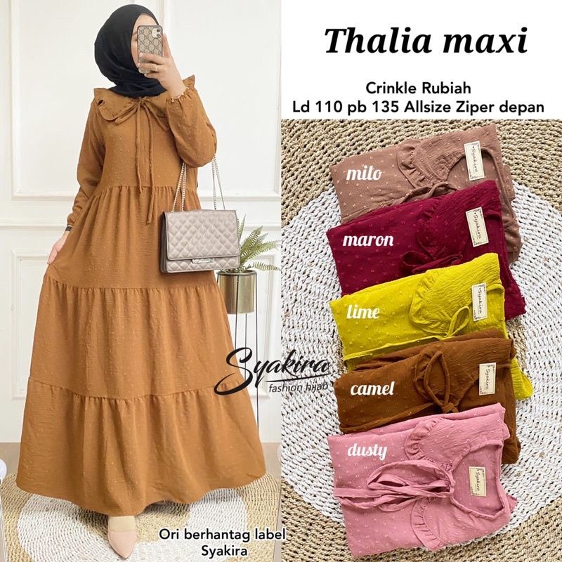 THALIA MAXY DRESS CRINKLE RUBIAH PREMIUM