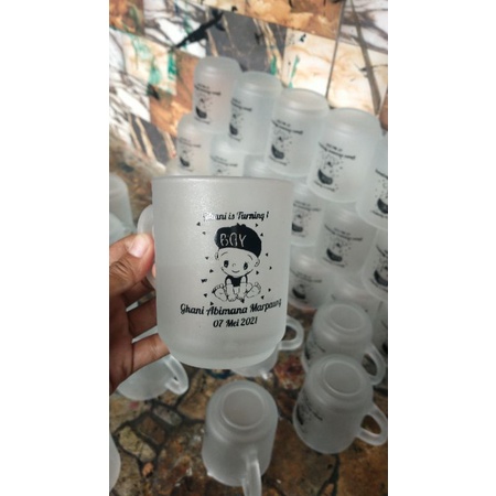 souvenir gelas gagang dof/souvenir gelas dof/souvenir gelas putih