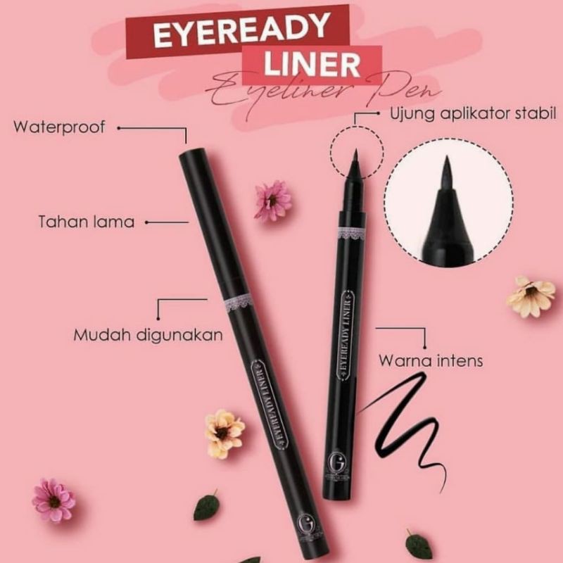 MADAME GIE Eyeready Liner - MakeUp Eyeliner Pen Black Waterproof