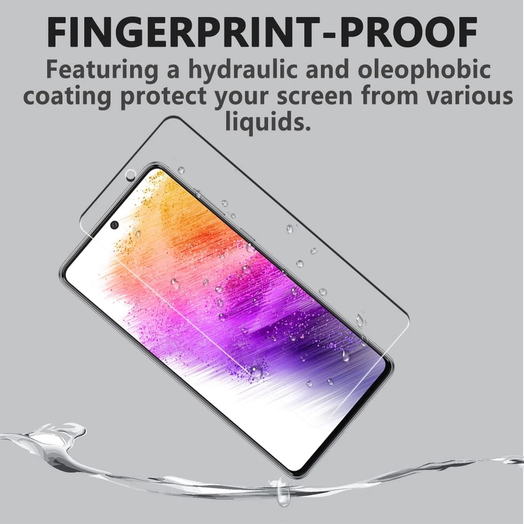 1pc Pelindung Layar Tempered Glass Anti Sidik Jari Untuk Samsung A73 5G