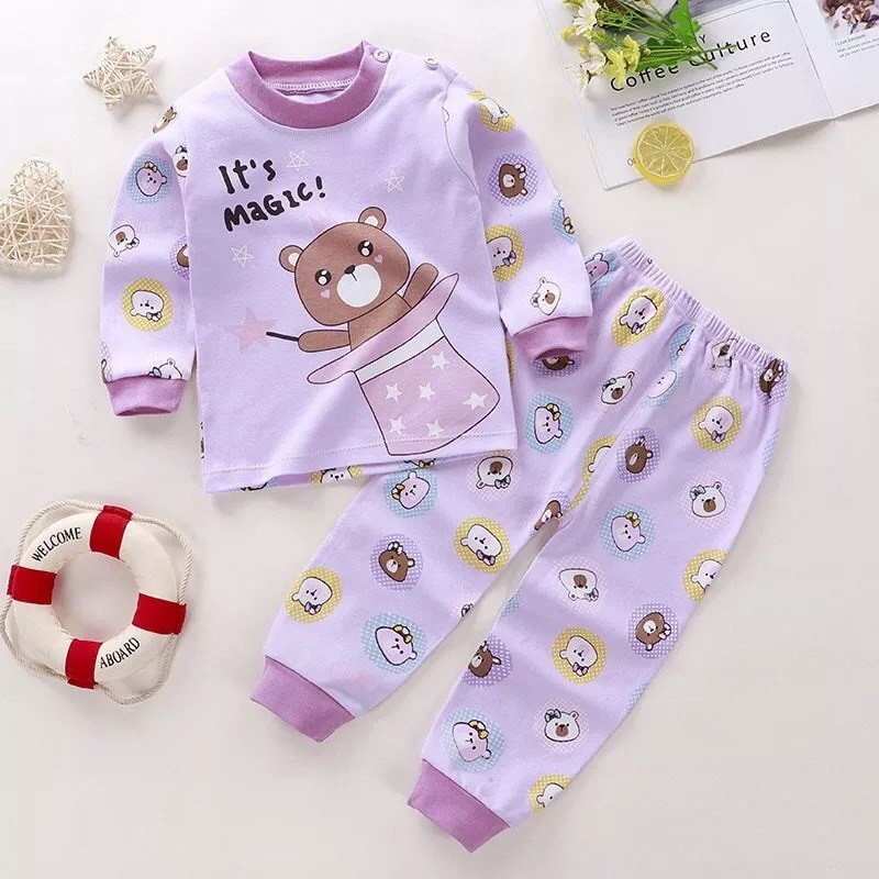 Hansen Gallery  COD Setelan Baju Tidur Anak Baju Jumper Pyama Anak Korea Import HG 018