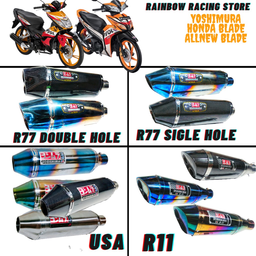 knalpot racing honda blade dan allnew blade yoshimura