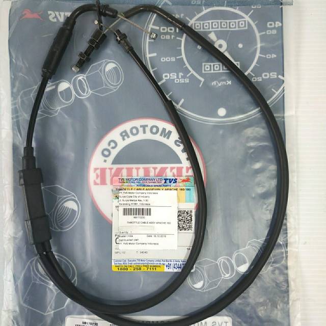 Throttle Cable Assy Apache 160&180 - APACHE 160 AND 180 KABEL GAS TVS APACHE Kode part N9170230