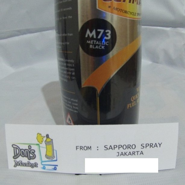 Sapporo Ultimate M73 Metalic Black 400 Ml / daimond black / hitam metalic