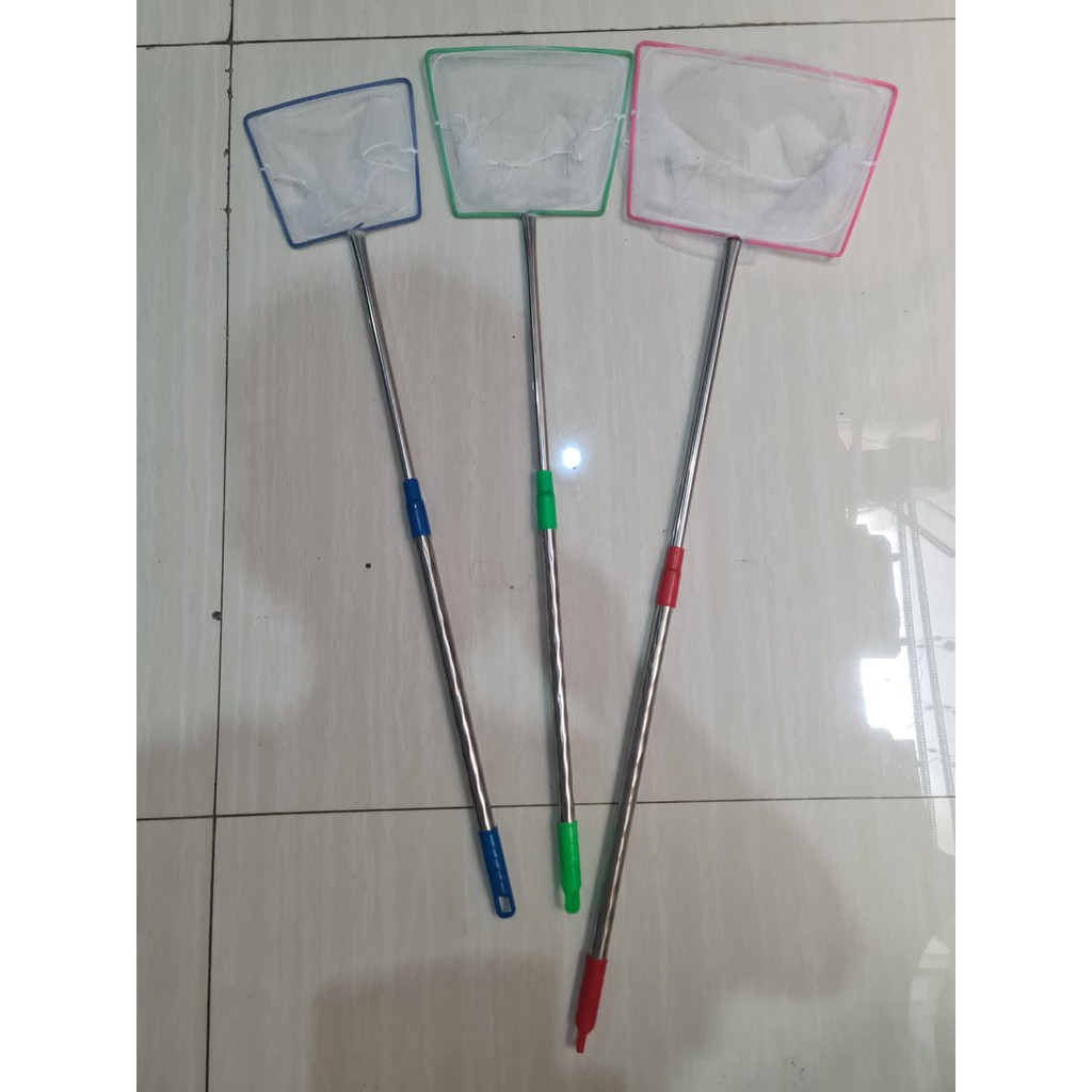 Serok Ikan Jaring Serokan Stainless steel Telescopic Fish Net