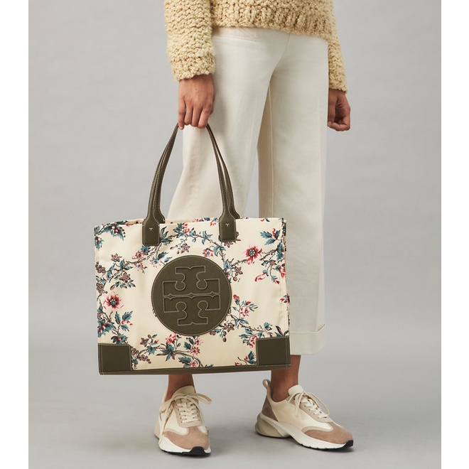 Tory Burch 0078 Nylon Flower Shopping Bag