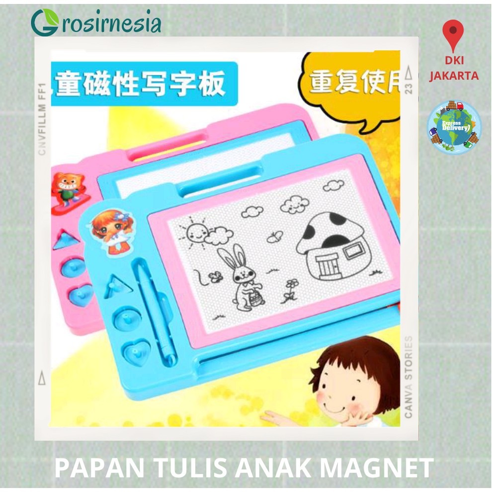 

Papan tulis Anak Magnet Ajaib Kids white Board Funny ( M41 )