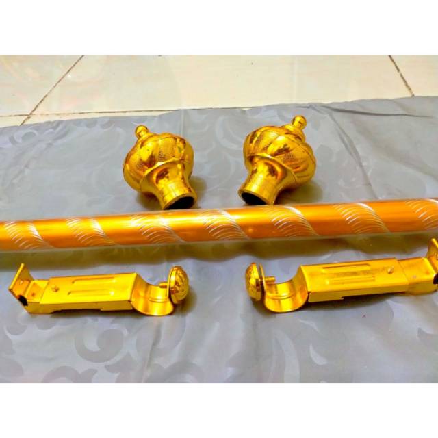 TIANG HORDENG SET KOMPLIT BATANG GORDEN REL PIPA GORDENG 1 METER 1/2 METER