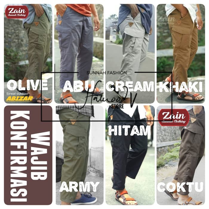 Sirwal Zain Abizar SIZE M - XL Zain Sirwal Slim Pensil Sirwal Abizar akk848