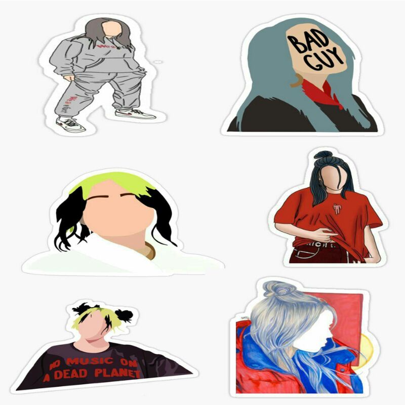 

Sticker Cutting Billie Eillish Artwork