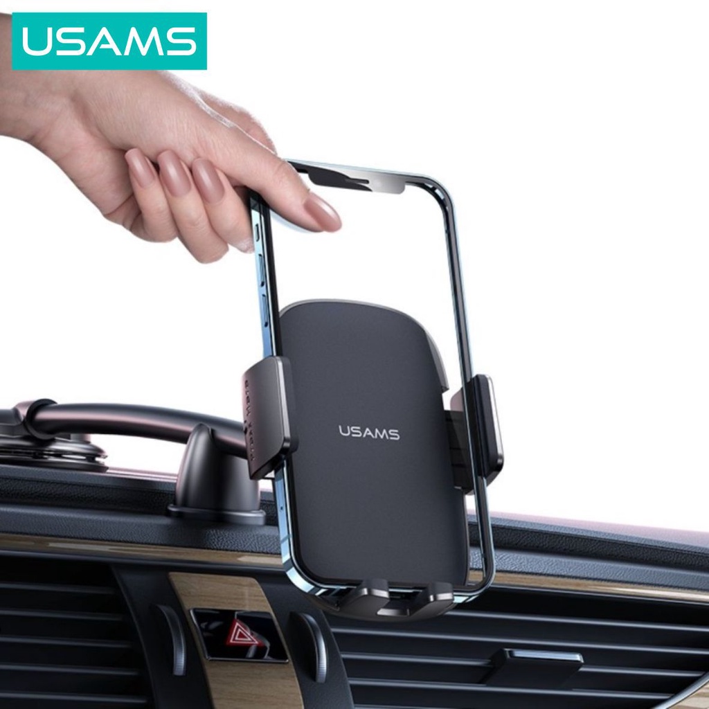 USAMS Car Mount Center Console Retracble Phone Holder Dashboard Mobil