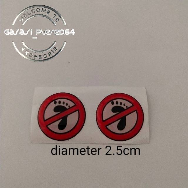 Jual emblem LOGO dilarang logo JANGAN DI INJAK KAKI thailand thailook ...