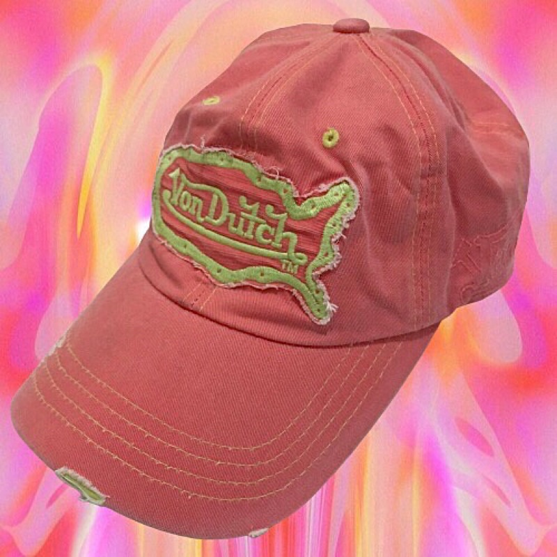 topi y2k pink von dutch limited edition