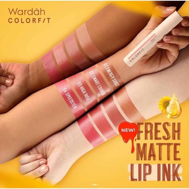 WARDAH Colorfit Fresh Matte Lip Ink 4g paket ombre terlaris