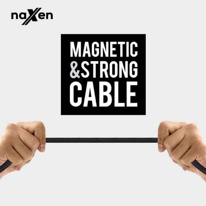 KABEL MAGNET dan kepala MAGNET TYPE C NAXEN FAST CHARGING DATA 2.4A