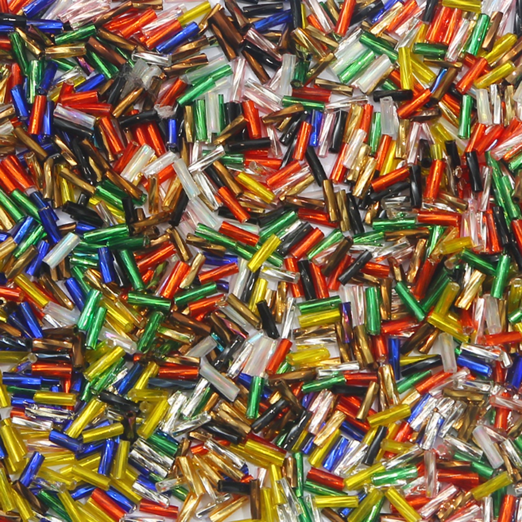 Warna Campuran 300 Pcs 2X6Mm Memutar Terompet Kaca Longgar Biji Spacer Tabung Leptospira Manik-manik untuk Membuat Perhiasan DIY  Aksesoris