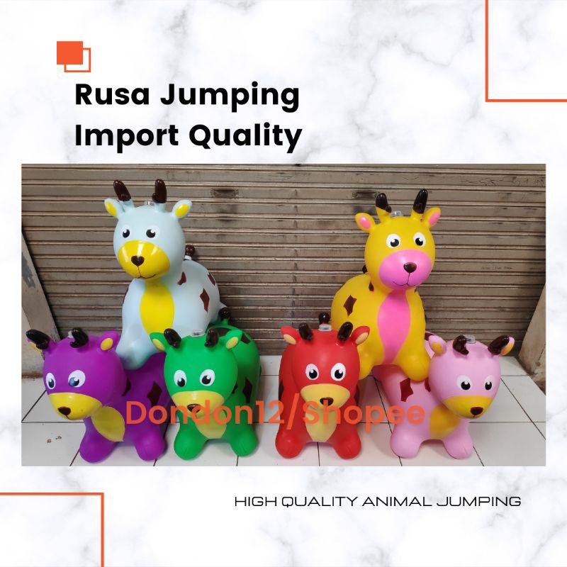 Promo Mainan Kuda Karet Kuda Kudaan Anak bentuk Rusa - Animal Jumping Rusa Karet ada Musik dan Lampu