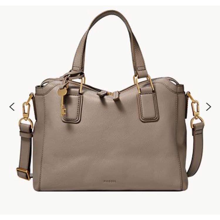 Tas wanita Jacqueline satchel taupe - Black Leather-Lilac