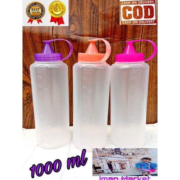 Botol kecap minyak 1liter / botol kecap dan minyak 1000ml murah / botol kecap 1000ml/1liter