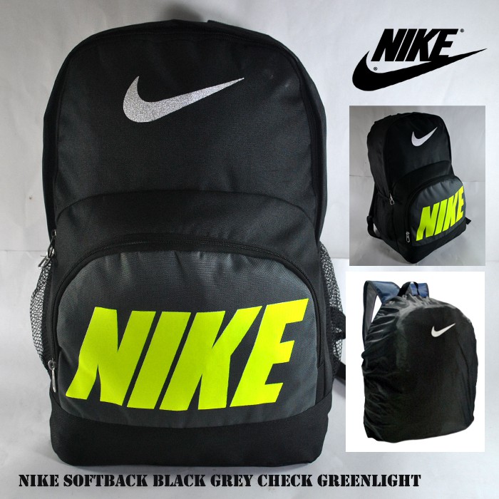 TAS RANSEL NIKE SOFTBACK HITAM ABU STABILO